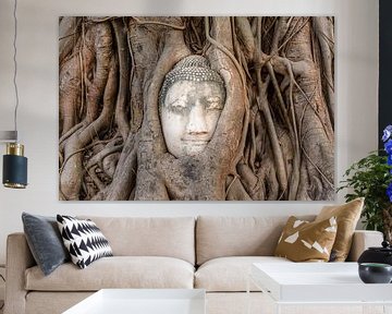 Boeddha beeld in een boom van Richard Guijt Photography