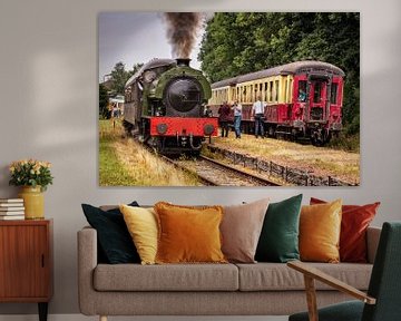 Austerity WD 196 saddle tank steam locomotive at Wijlre station by Rob Boon