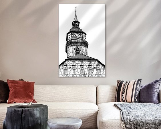 Voorbeeld van het werk in een kamer