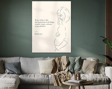 Pregnant Woman - Neutral Color by MDRN HOME