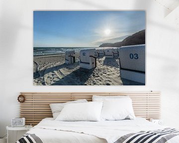 Chaises de plage à Binz sur l'île de Rügen,