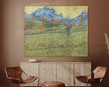Korenvelden in een berglandschap, Vincent van Gogh
