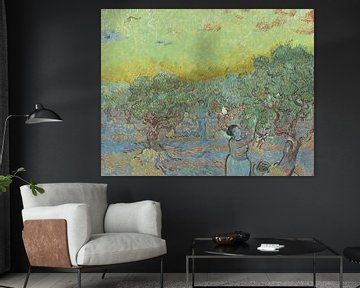 Olijfgaard met twee olijfplukkers, Vincent van Gogh