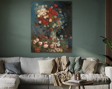 Stilleven met akkerbloemen en rozen, Vincent van Gogh