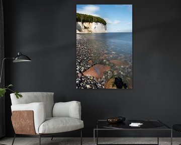 Rocher de craie avec plage de galets, Rügen