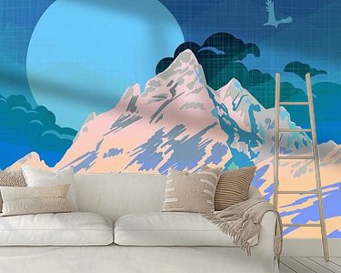 Voorbeeld van het werk in een kamer