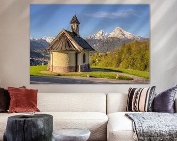 Kirchleitnkapelle und Watzmann in Berchtesgaden