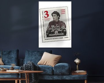 Ayrton Senna stamp by Theodor Decker