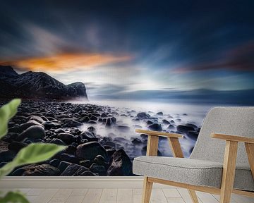 Kustlandschap in Noorwegen aan zee van Voss Fine Art Fotografie