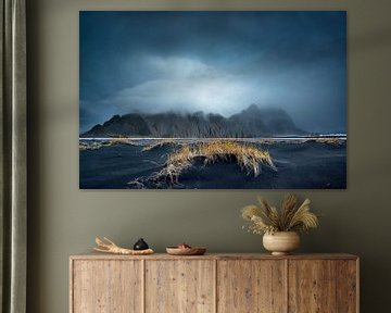Black beach by the sea in Iceland by Voss Fine Art Fotografie