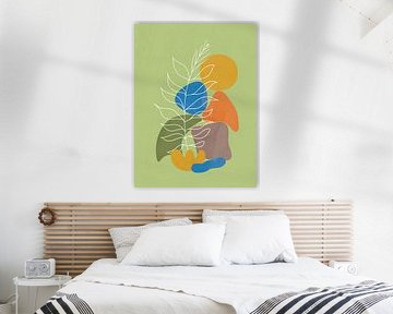 Abstract summer landscape in green by Tanja Udelhofen