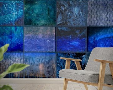 Panorama blauw, collage