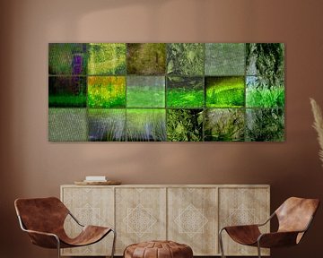 Panorama groen, collage van Rietje Bulthuis