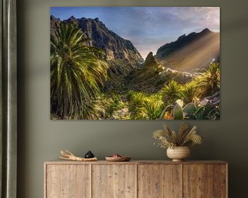 Ongerept landschap in de buurt van het dorp Masca op Tenerife. van Voss Fine Art Fotografie