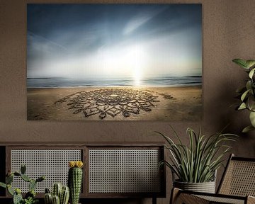 Mandalay op het strand bij zonsopgang. van Voss Fine Art Fotografie