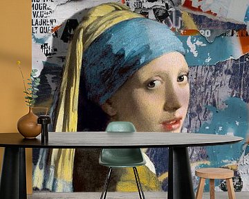 Girl with a Pearl Earring - the Colorful Industrial Edition von Marja van den Hurk