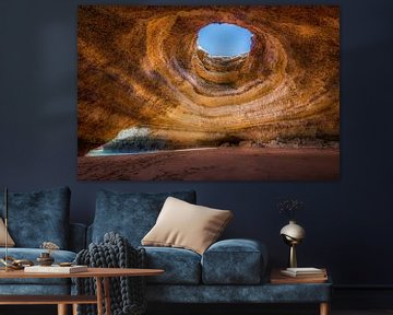 Grotte de Bengali avec plage en Algarve. sur Voss Fine Art Fotografie