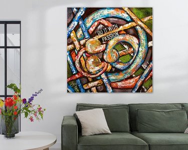 Voorbeeld van het werk in een kamer