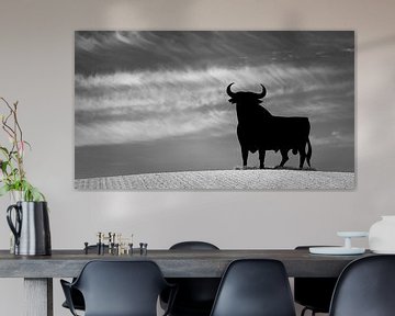 Le taureau d'Osborne en noir et blanc sur Henk Meijer Photography