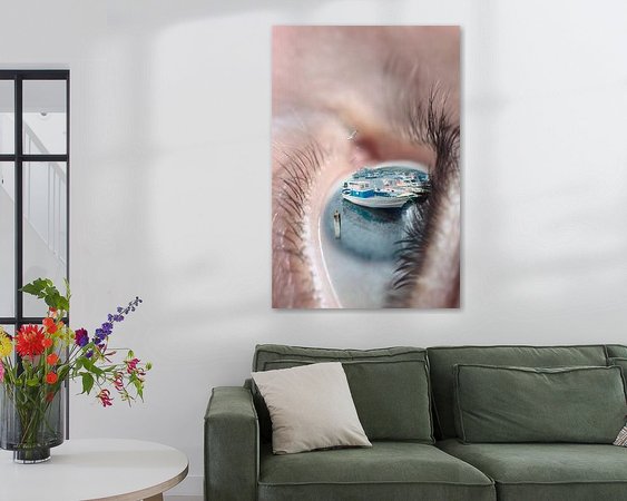 Voorbeeld van het werk in een kamer