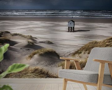 Drenkelingenhuisje op het strand van Terschelling van Dirk-Jan Steehouwer