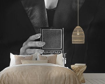 Woman with hat and old camera by ArtStudioMonique