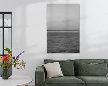 Zeeuwse kust Renesse Watergat | Strand fotografie zwart wit van Studio Stoks