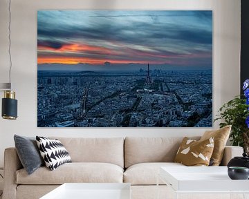 Zonsondergang Eiffeltoren van Robin Beukeboom