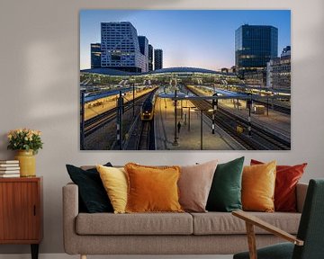 Panorama at Utrecht Central Station by night by Pixel Meeting Point