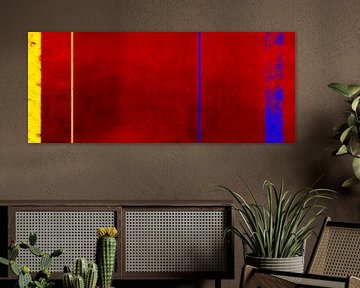 Rood geel blauw, abstract panorama