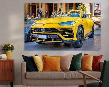 Gele Lamborghini urus van Ivo de Rooij