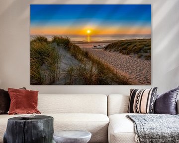 Coucher de soleil sur la plage de Texel sur Pieter van Dieren (pidi.photo)