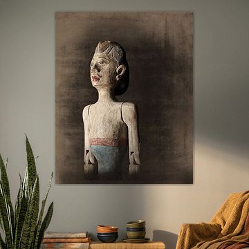 image de la mariée en bois loro blonyo sur Herbers Lifestyle Wall Decorations