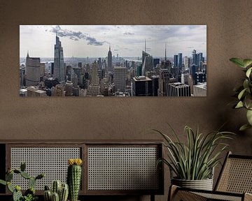 Panorama van New York City vanaf rockefeller center (2022) van Jordy Blokland