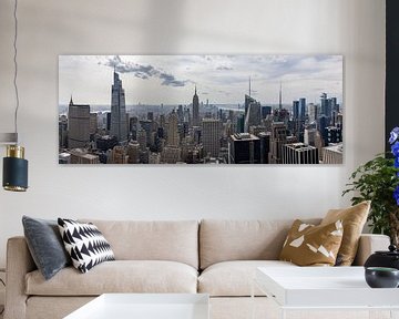 Panorama van New York City vanaf rockefeller center (2022) van Jordy Blokland