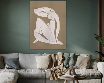 Vrouwelijk naakt geïnspireerd door Henri Matisse van Mad Dog Art