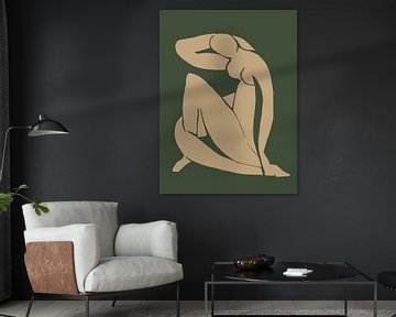 Naakt geïnspireerd door Henri Matisse van Mad Dog Art