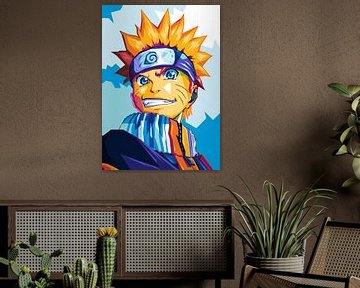 Naruto Uzumaki Pop Art Portret van Dico Hendry