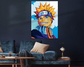 Naruto Uzumaki Pop Art Portrait von Dico Hendry