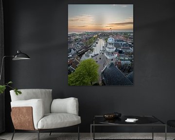 Aerial photo of the village of Lemmer by Bert Nijholt