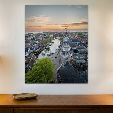 Aerial photo of the village of Lemmer
