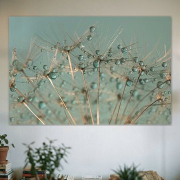 Abstract: Druppeltjes rusten op een pluizenbol van Marjolijn van den Berg