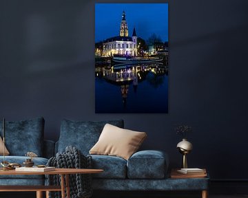 Große Kirche von Breda am Abend. von Elly Damen