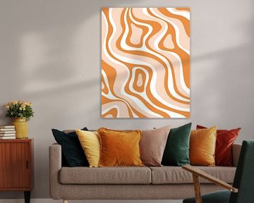 Orange flowing lines by Studio Miloa