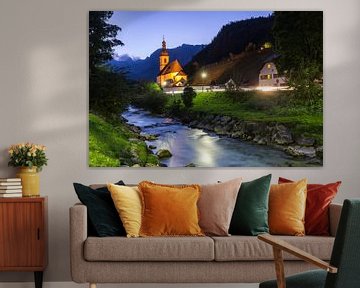 Ramsau bei Berchtesgaden - L'angle des peintres à l'heure bleue