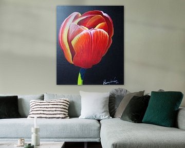 Roodgele Tulp von henry de haan