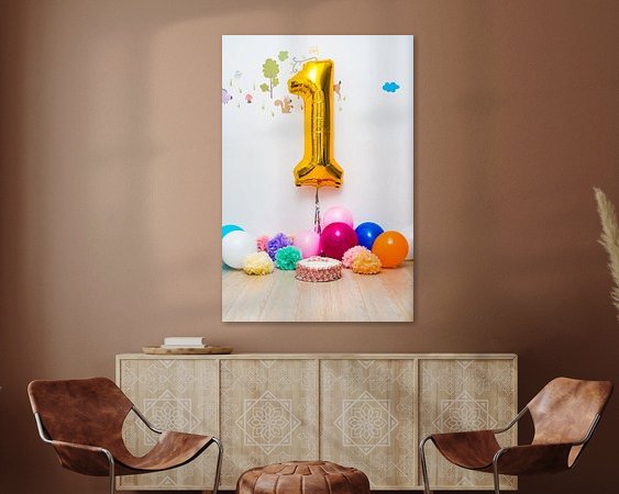 Voorbeeld van het werk in een kamer