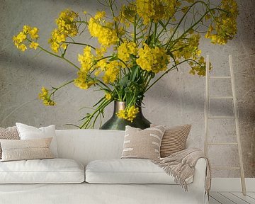 Yellow Still Life with Flowers. by Alie Ekkelenkamp