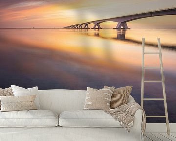 Ineffable (zonsopkomst Zeelandbrug) van Thom Brouwer