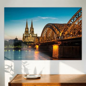 Cologne in the evening by davis davis